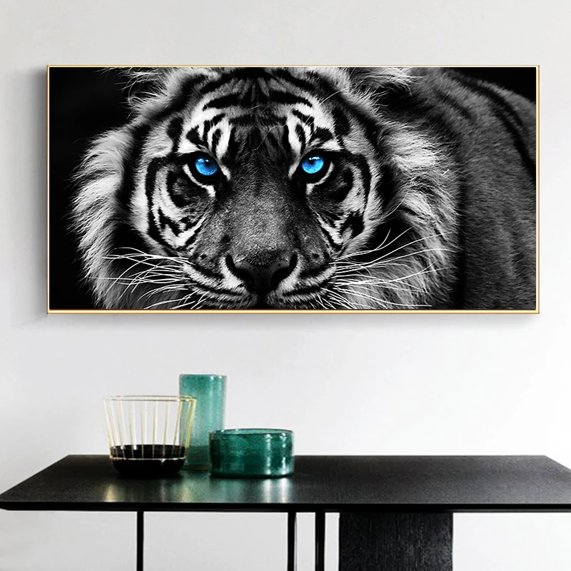Modern Animal Art Black and White Tiger Head Canvas Painting Wall Art Posters and Prints Art Picture for Living Room Cuadros
Modern Animal Art Black and White Tiger Head Canvas Painting Wall Art Posters and Prints Art Picture for Living Room Cuadros