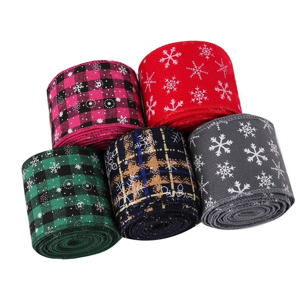 Christmas Grosgrain Satin Ribbon Cartoon Snowflake Plaid Printed Webbing Home Party Decoration DIY Bows Supplies 7 cm 2 Yards
Christmas Grosgrain Satin Ribbon Cartoon Snowflake Plaid Printed Webbing Home Party Decoration DIY Bows Supplies 7 cm 2 Yards