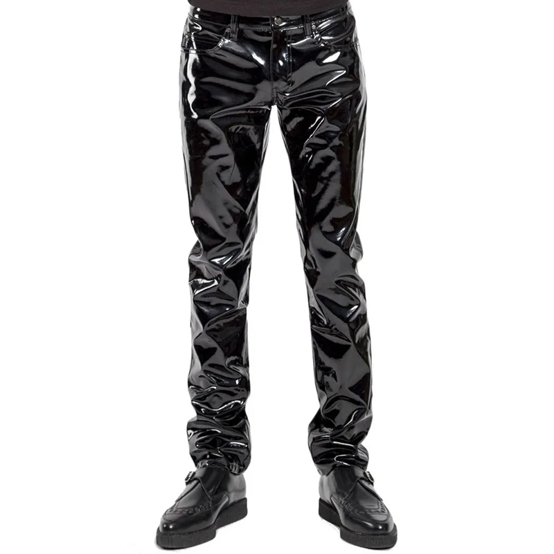 Men Sexy Black Leather Exotic Pants Wetlook Singers Stage NightClub Wear Gay Fetish Latex Pants Shiny Trousers Leather Hot Pants
Men Sexy Black Leather Exotic Pants Wetlook Singers Stage NightClub Wear Gay Fetish Latex Pants Shiny Trousers Leather Hot Pants