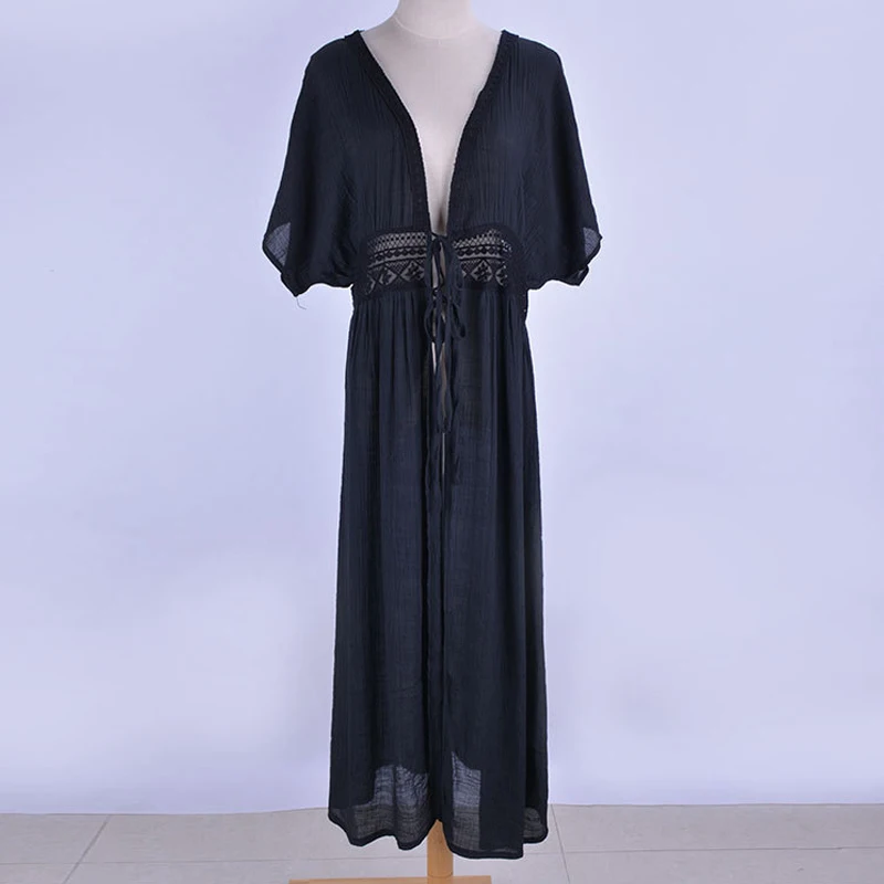 New Bikini Cover Up Beach Long Maxi Dress Women Beach Cover Up Tunic Pareo Black Sexy V Neck Dress Robe Bathing Suit Beachwear
New Bikini Cover Up Beach Long Maxi Dress Women Beach Cover Up Tunic Pareo Black Sexy V Neck Dress Robe Bathing Suit Beachwear