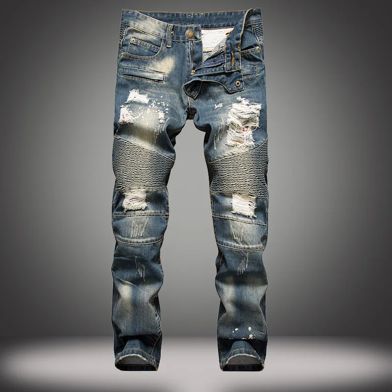 2021 jeans men's nostalgic ripped motorcycle jeans straight trendy beggar personality trousers
2021 jeans men's nostalgic ripped motorcycle jeans straight trendy beggar personality trousers