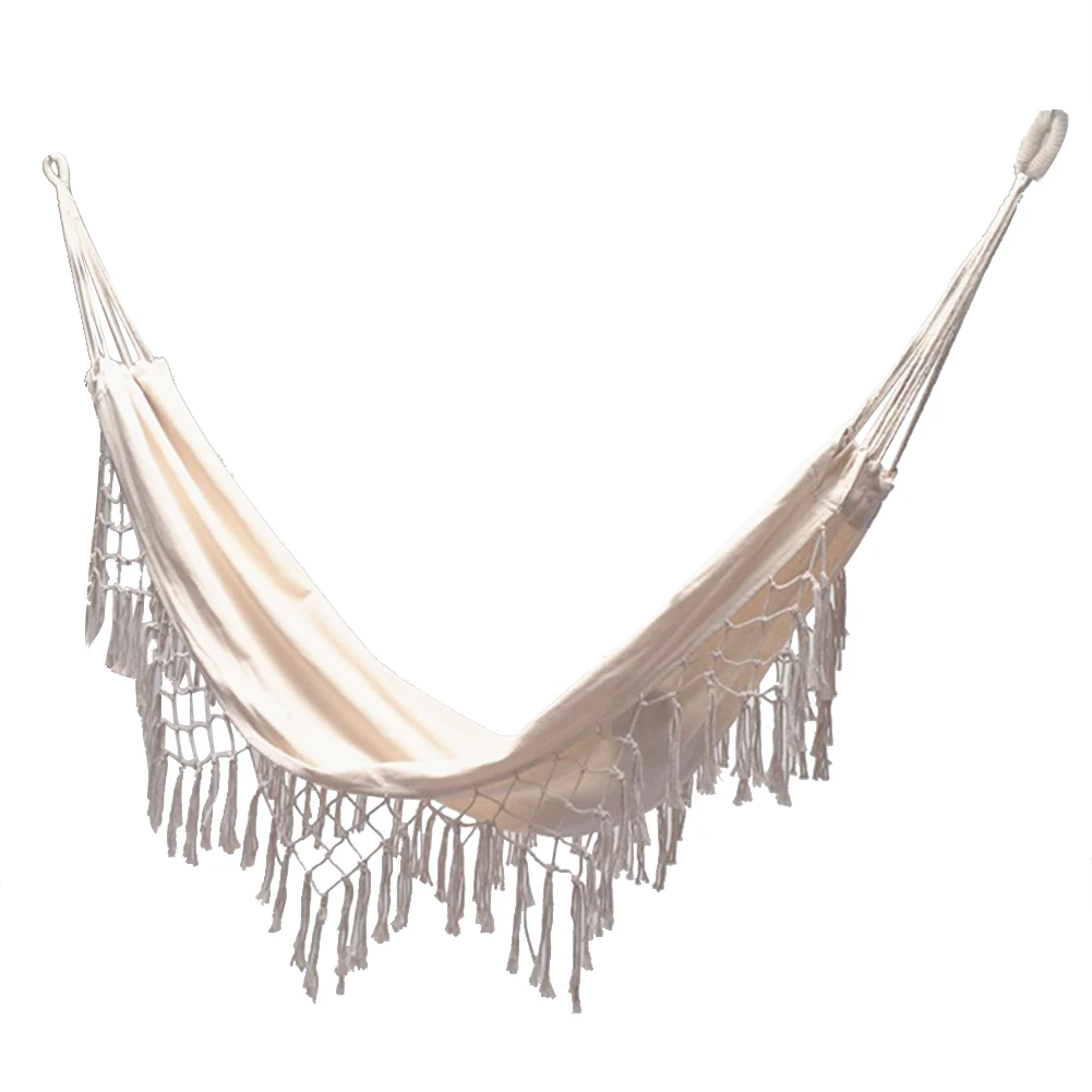 Tassel 1-2 Person Portable Garden Swing Hammock Outdoor Dormitory Camping Hammocks Hanging Chair
Tassel 1-2 Person Portable Garden Swing Hammock Outdoor Dormitory Camping Hammocks Hanging Chair