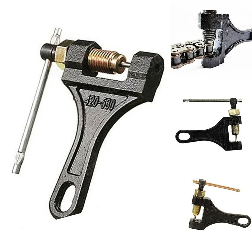 1* Chain Breaker Motorcycle ATV Roller Chain Splitter Cutter Breaker Tool Compatible With 420 428 520 525 528 530 Chains.
1* Chain Breaker Motorcycle ATV Roller Chain Splitter Cutter Breaker Tool Compatible With 420 428 520 525 528 530 Chains.