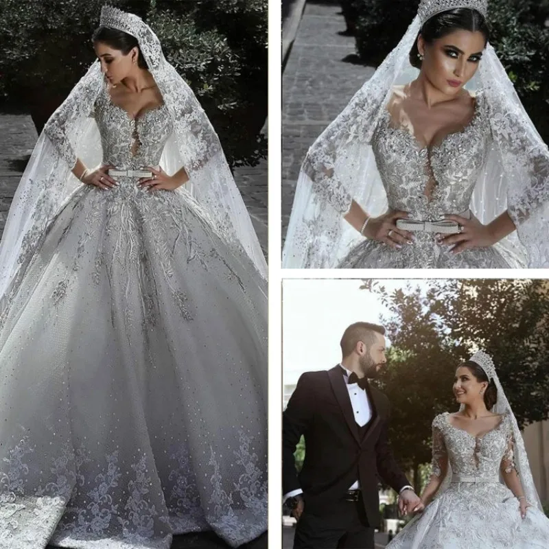 Роскошное Свадебное платье с длинными рукавами и бусинами; Robe De Mariee 2020; Бальное кружевное платье; Vestido De Noiva Mariage; Свадебные платья; Brautkleid
Роскошное Свадебное платье с длинными рукавами и бусинами; Robe De Mariee 2020; Бальное кружевное платье; Vestido De Noiva Mariage; Свадебные платья; Brautkleid