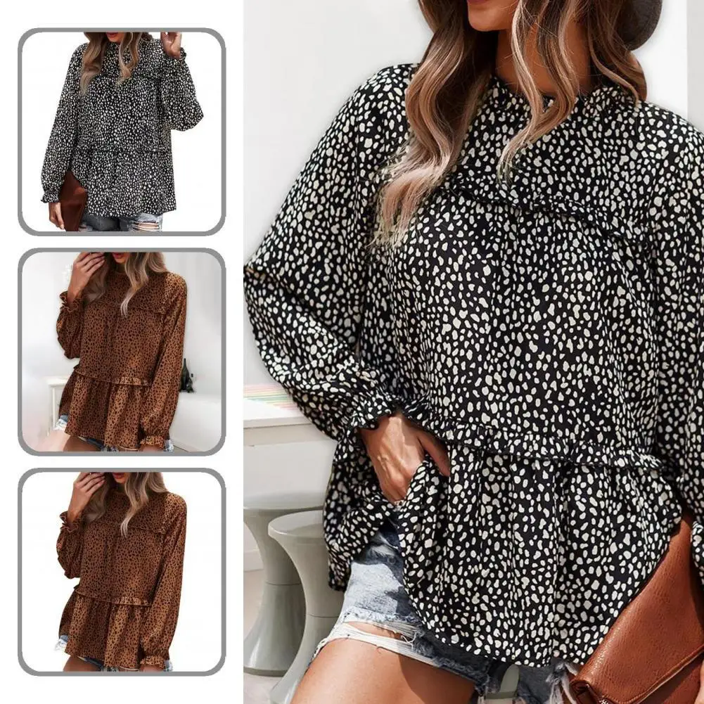Shirt Fashion Leopard Print Swing Hem Pullover Shirt Women Long Sleeve Shirt Leopard Print for Office
Shirt Fashion Leopard Print Swing Hem Pullover Shirt Women Long Sleeve Shirt Leopard Print for Office