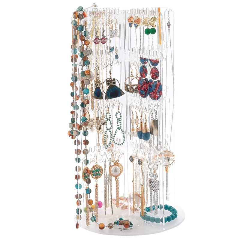 Earring Organizer - Acrylic Large Hanger 4 Tier Earring Holder Necklace Bracelet Jewelry Display Rack Stand Tower
Earring Organizer - Acrylic Large Hanger 4 Tier Earring Holder Necklace Bracelet Jewelry Display Rack Stand Tower