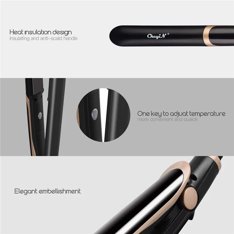 CkeyiN Hair Straightener Curler Hair Flat Iron Negative Ion Far-Infrared Hair Straighting Curling Iron with LED Display 200C
CkeyiN Hair Straightener Curler Hair Flat Iron Negative Ion Far-Infrared Hair Straighting Curling Iron with LED Display 200C