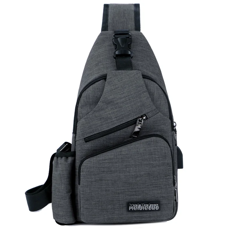 Chest Bag Men With Side Bottle Pocket Canvas Sling Bag Shoulder (USB Charge Interface) Satchel Large 2021
Chest Bag Men With Side Bottle Pocket Canvas Sling Bag Shoulder (USB Charge Interface) Satchel Large 2021