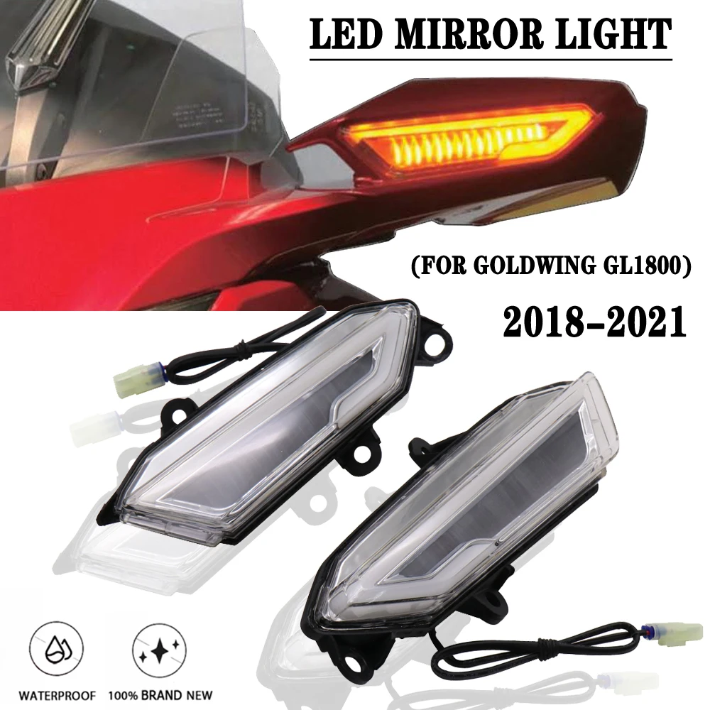 For Honda Goldwing Gold Wing GL1800 GL 1800 F6B 2018-2021 Motorcycle LED Front Side Rearview Mirror Turn Signal Indicator Light
For Honda Goldwing Gold Wing GL1800 GL 1800 F6B 2018-2021 Motorcycle LED Front Side Rearview Mirror Turn Signal Indicator Light
