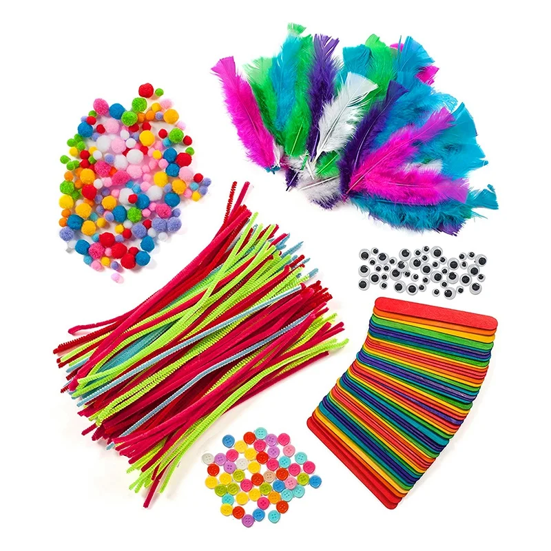 Pipe Cleaners Crafts Set Crafting Kit Chenille Stem Pompoms Googly Eyes Wooden Stick for DIY Crafts Doll Making Supplies
Pipe Cleaners Crafts Set Crafting Kit Chenille Stem Pompoms Googly Eyes Wooden Stick for DIY Crafts Doll Making Supplies