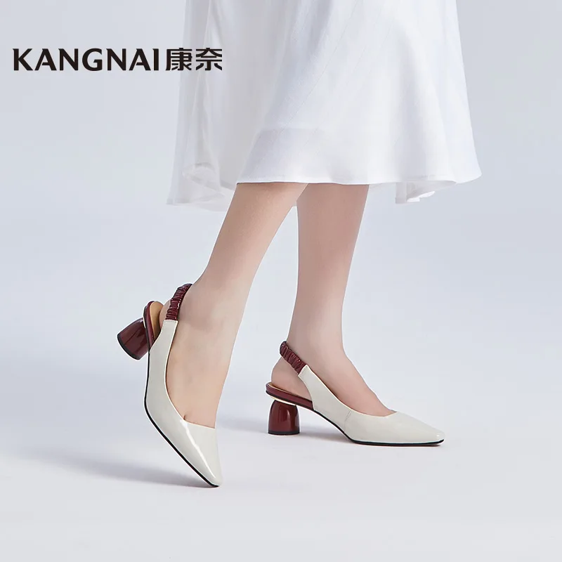 KANGNAI Sandals Women Pumps Genuine Leather Mid Heels Pointed Toe Elegant Slingbacks Ankle Strap Ladies Summer Shoes
KANGNAI Sandals Women Pumps Genuine Leather Mid Heels Pointed Toe Elegant Slingbacks Ankle Strap Ladies Summer Shoes