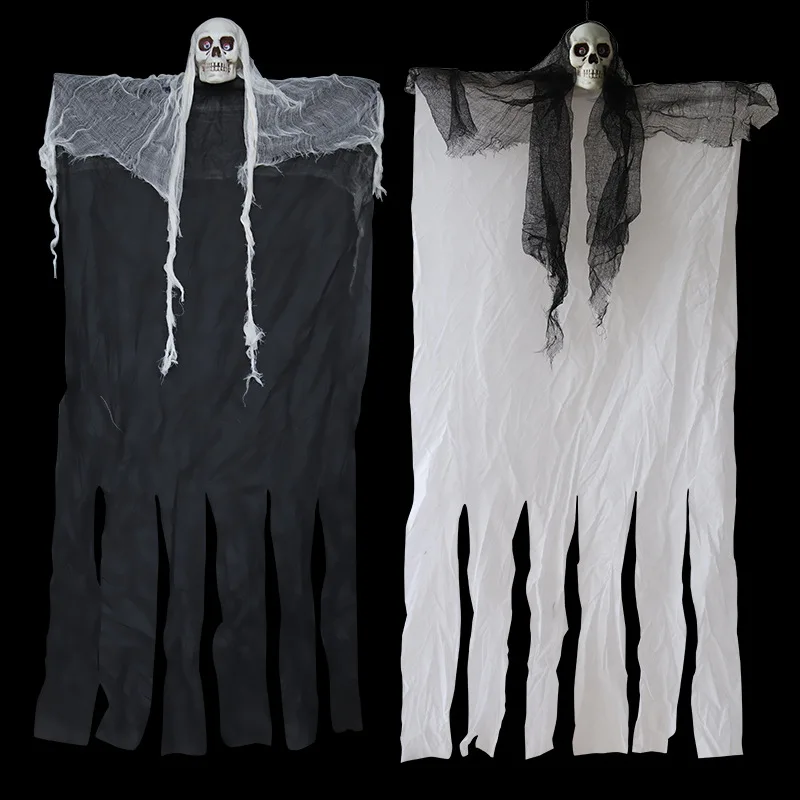 New Halloween Decoration Hanging Ghost Tricky Scary Skull Pendant Venue Props Black And White Hanging Ghost Atmosphere Creation
New Halloween Decoration Hanging Ghost Tricky Scary Skull Pendant Venue Props Black And White Hanging Ghost Atmosphere Creation