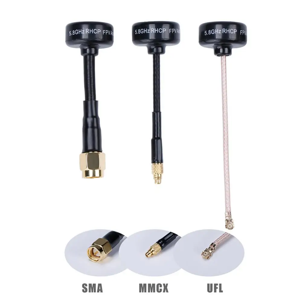 Iflight 5 8 Ghz 2 0 Dbi черный Rhcp Fpv Antena Mmcx/sma/ufl (ipex) разъем для Rc Racing Drone крепление|Детали и