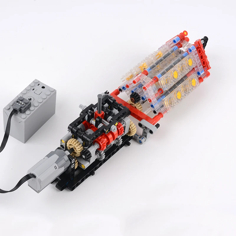 DIY MOC Compatible with W16 cylinder engine MOC-8770 engine 6-speed variable speed synchronous transmission with pdf instruction
DIY MOC Compatible with W16 cylinder engine MOC-8770 engine 6-speed variable speed synchronous transmission with pdf instruction