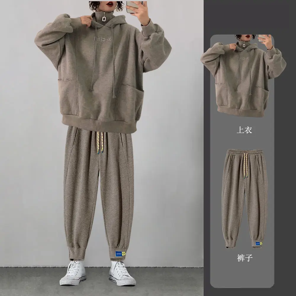 2021 New Suit Men's Trendy Handsome Loose Zipper High Collar Solid Color Hooded Sweater Jacket Ins Wild Winter
2021 New Suit Men's Trendy Handsome Loose Zipper High Collar Solid Color Hooded Sweater Jacket Ins Wild Winter