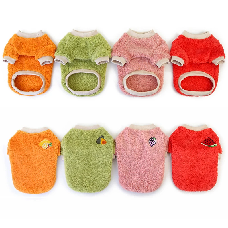 Warm Dog Clothes Cute Fruit Printing Warm Fleece Pullover Dogs Sweater Double-faced Fleece Pets Clothing For Small Medium Dogs
Warm Dog Clothes Cute Fruit Printing Warm Fleece Pullover Dogs Sweater Double-faced Fleece Pets Clothing For Small Medium Dogs