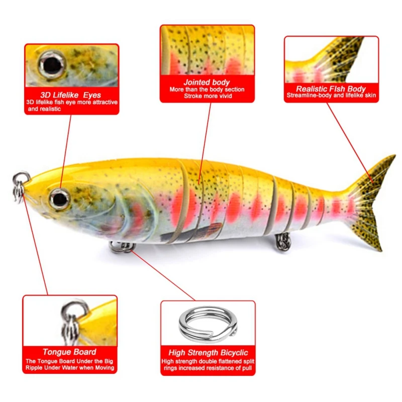 24cm/164.46G Premium 11 Sections Multicolor Swimbait Lures Fishing Tackle Sinking Wobblers Fishing Lures Shad Swimbait hot
24cm/164.46G Premium 11 Sections Multicolor Swimbait Lures Fishing Tackle Sinking Wobblers Fishing Lures Shad Swimbait hot
