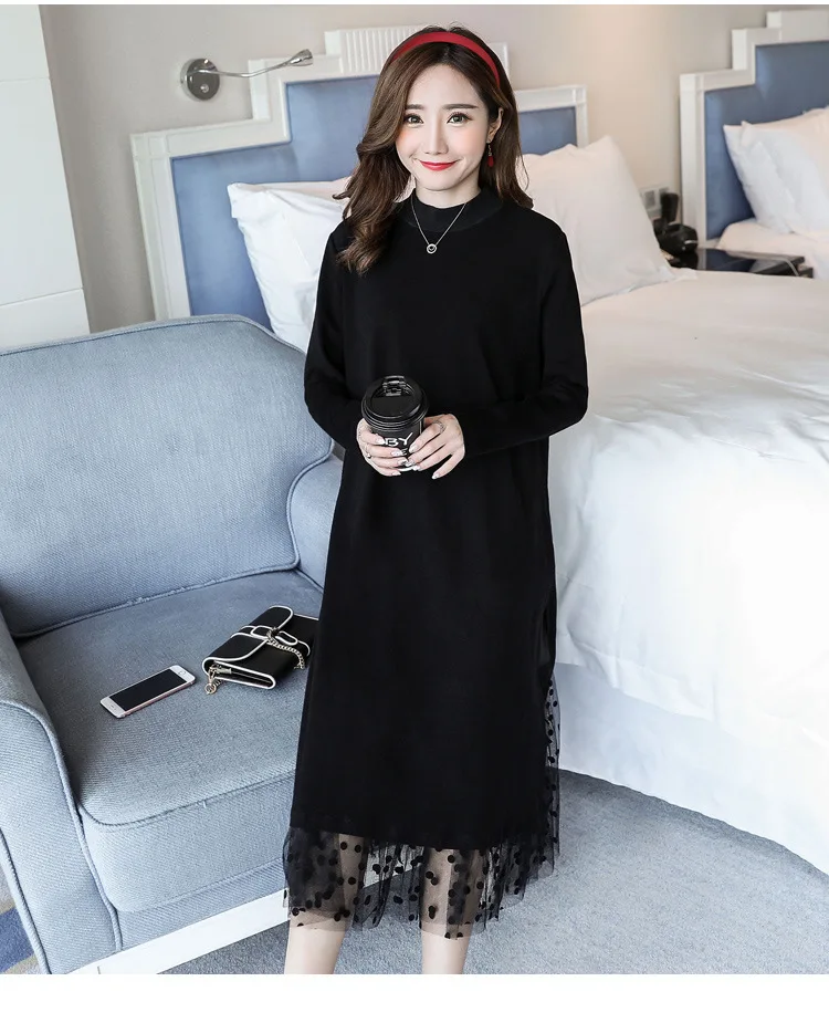 Long Sleeve Pregnant Women Cotton Splicing Lace Dress Autumn Winter Maternity Long Loose A-Line Dress Pregnancy Clothes
Long Sleeve Pregnant Women Cotton Splicing Lace Dress Autumn Winter Maternity Long Loose A-Line Dress Pregnancy Clothes