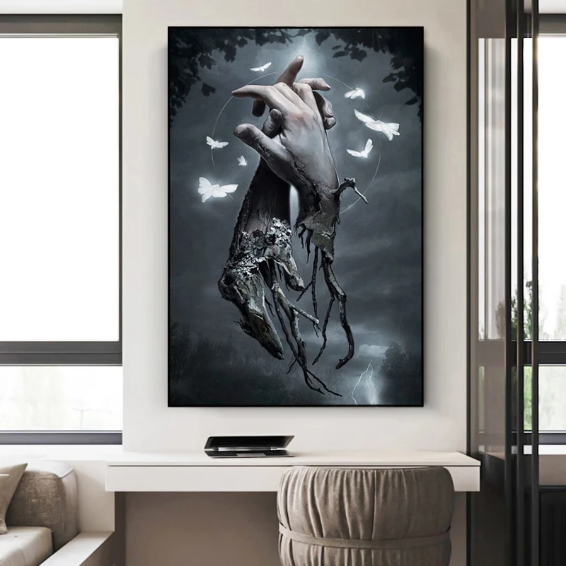 Black and White Hand In Hand Canvas Art Painting Abstract Trunk Wall Art Poster Print Picture Cuadros for Living Room Home Decor
Black and White Hand In Hand Canvas Art Painting Abstract Trunk Wall Art Poster Print Picture Cuadros for Living Room Home Decor