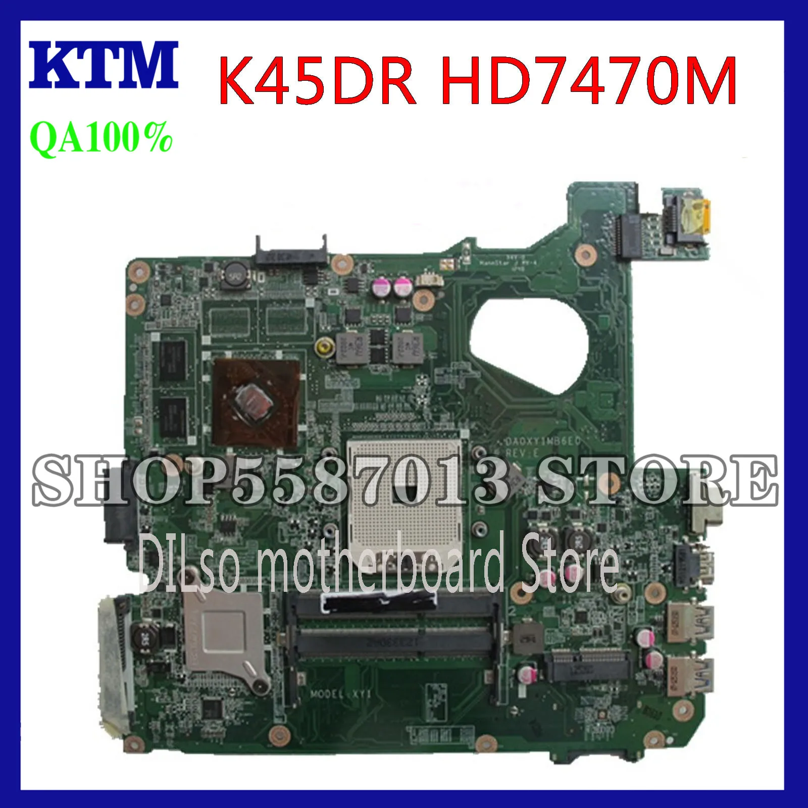 KEFU DA0XY1MB6C0 For ASUS A45D A45DR K45D K45DR Notebook Motherboard HD7470M 1G 100% Test Work 100% 
KEFU DA0XY1MB6C0 For ASUS A45D A45DR K45D K45DR Notebook Motherboard HD7470M 1G 100% Test Work 100%