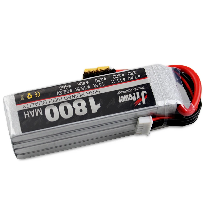 JH Lipo аккумулятор 1800 мАч 100C, 14,8 в, вертолет, RC аккумулятор для беспилотника, для радиоуправляемого самолета, автомобиля, лодки, RC, автомобильны...
JH Lipo аккумулятор 1800 мАч 100C, 14,8 в, вертолет, RC аккумулятор для беспилотника, для радиоуправляемого самолета, автомобиля, лодки, RC, автомобильны...