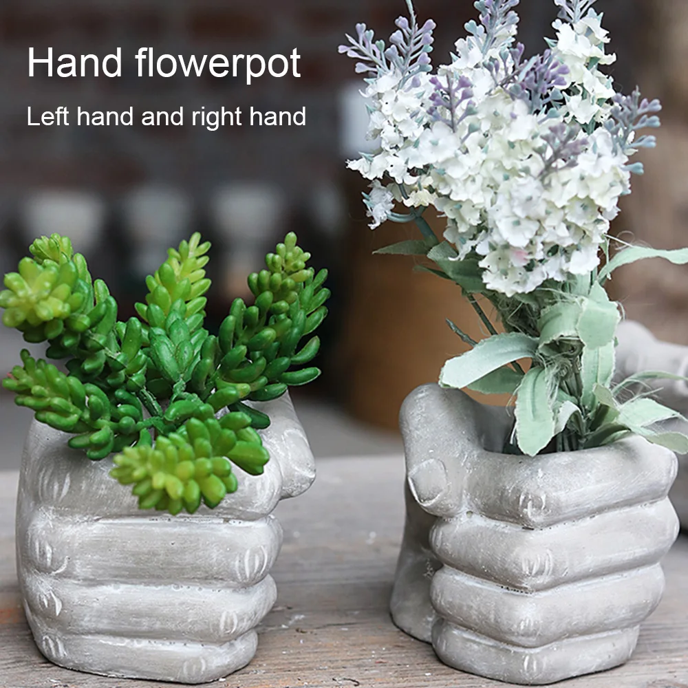 Flowerpot Hands Mother's Day Gift Cute Decoration Concrete Fist Novelty Flower Pot for Succulent Plants PI669
Flowerpot Hands Mother's Day Gift Cute Decoration Concrete Fist Novelty Flower Pot for Succulent Plants PI669