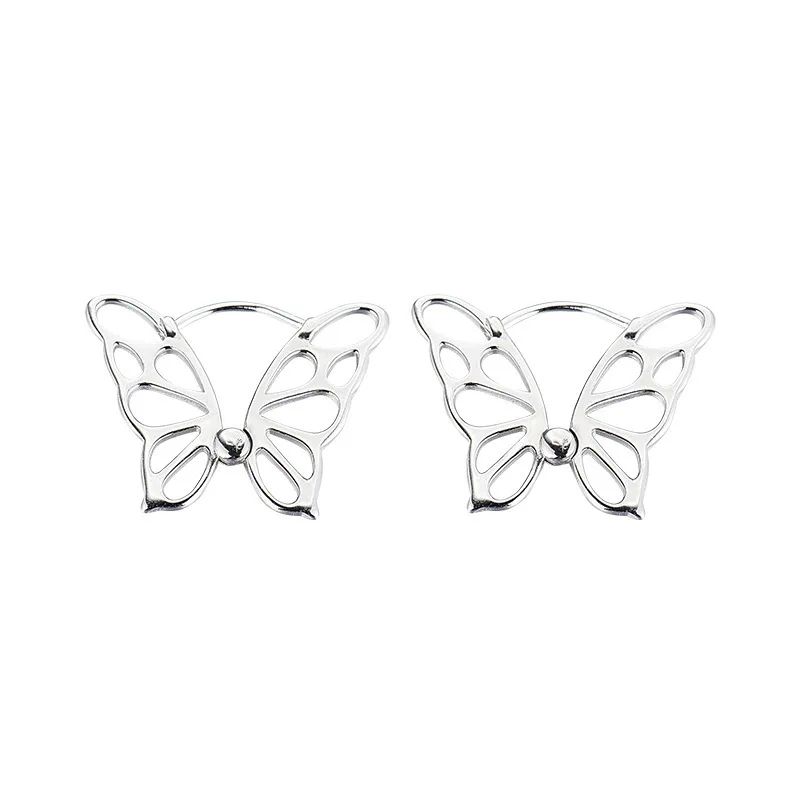 2021 New Wholesale Personality Hoop Earring Hollow Metal Silver Color Butterfly Earrings For Women Wedding Jewelry Ear Nail
2021 New Wholesale Personality Hoop Earring Hollow Metal Silver Color Butterfly Earrings For Women Wedding Jewelry Ear Nail
