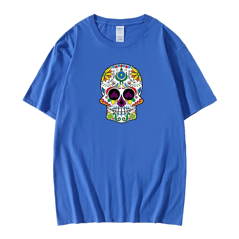 Men's T-shirt 2021 summer Korean fashion flower skull head printed cotton men's and women's t-shirt men's Casual Short Sleeve
Men's T-shirt 2021 summer Korean fashion flower skull head printed cotton men's and women's t-shirt men's Casual Short Sleeve