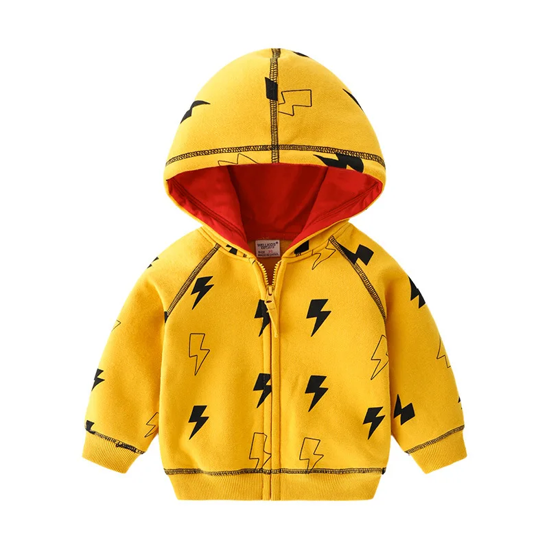 Fashion New Children's Hooded Jacket Boy Zipper Cartoon Lightning Coat Autumn and Winter Casual Boys Cotton Plus Velvet Jacket
Fashion New Children's Hooded Jacket Boy Zipper Cartoon Lightning Coat Autumn and Winter Casual Boys Cotton Plus Velvet Jacket