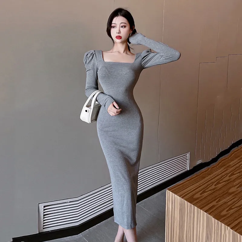 2022 New Fashion Temperament Square Neck Slim Fit Elastic Sexy Hip Pack Puff Sleeve Split Dress
2022 New Fashion Temperament Square Neck Slim Fit Elastic Sexy Hip Pack Puff Sleeve Split Dress