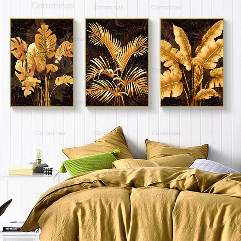 Vintage Golden Plant Leaf Poster Banana Palm Monstera Wall Art Print Pictures Nordic Canvas Painting for Living Room Decoration
Vintage Golden Plant Leaf Poster Banana Palm Monstera Wall Art Print Pictures Nordic Canvas Painting for Living Room Decoration