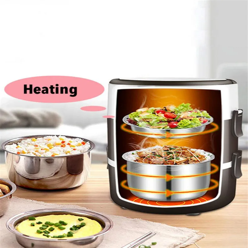 Lunch Box Portable Stainless Steel Thermal Food Container Office Electric Heater Lunchbox Leakproof Thermos Warmer Rice Cooker
Lunch Box Portable Stainless Steel Thermal Food Container Office Electric Heater Lunchbox Leakproof Thermos Warmer Rice Cooker