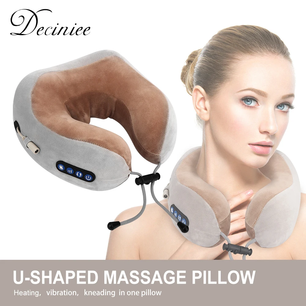 Portable Electric Neck Massager Soft Comfortable Breathable U-Shaped Heating Vibration Massage Neck Pillow for Car Home Office
Portable Electric Neck Massager Soft Comfortable Breathable U-Shaped Heating Vibration Massage Neck Pillow for Car Home Office