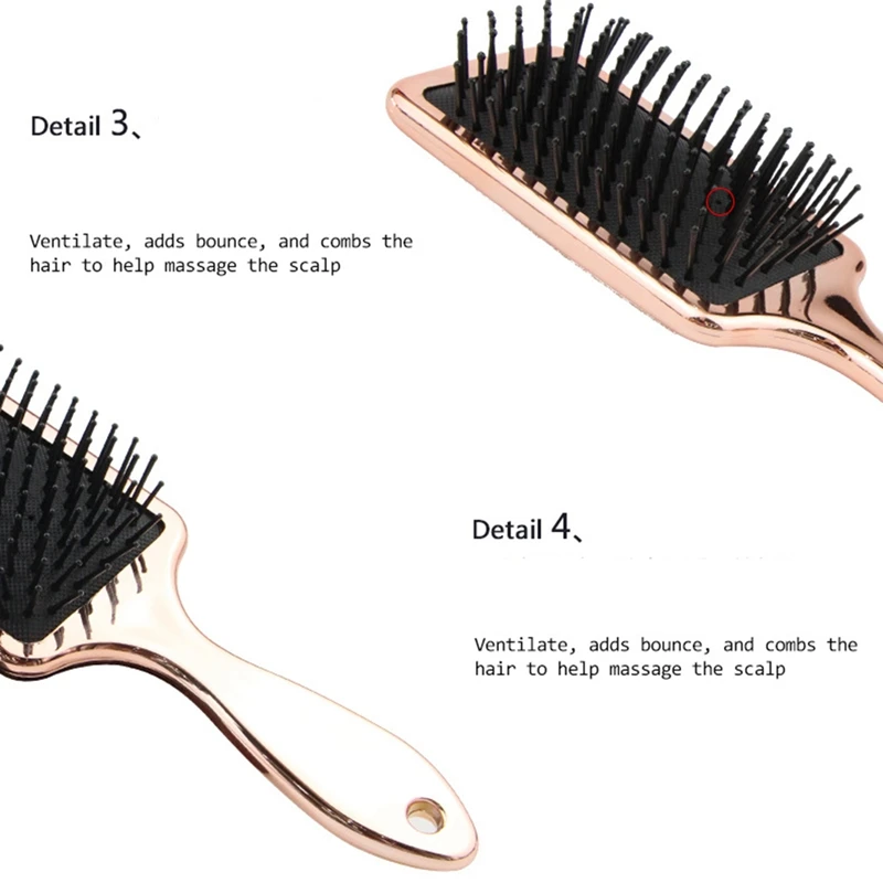 1Pcs Hair Brush Massage Electroplate for Salon Straight Curly Styling Women Girls Hair Comb Styling Tool
1Pcs Hair Brush Massage Electroplate for Salon Straight Curly Styling Women Girls Hair Comb Styling Tool