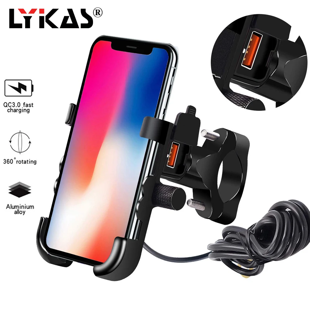Водонепроницаемый мотоциклетный телефонный кронштейн LYKAS с USB-зарядкой, быстрая зарядка 3,0, держатель для телефона на руль, зарядное устройс...
Водонепроницаемый мотоциклетный телефонный кронштейн LYKAS с USB-зарядкой, быстрая зарядка 3,0, держатель для телефона на руль, зарядное устройс...