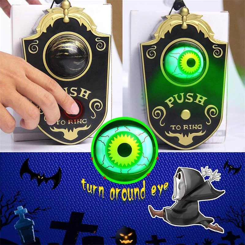 One-eyed Lightup Eyeball Door Bell Halloween Door Ornament Party Decoration Scary Horro Door Decor Horror Props Glowing Hanging
One-eyed Lightup Eyeball Door Bell Halloween Door Ornament Party Decoration Scary Horro Door Decor Horror Props Glowing Hanging