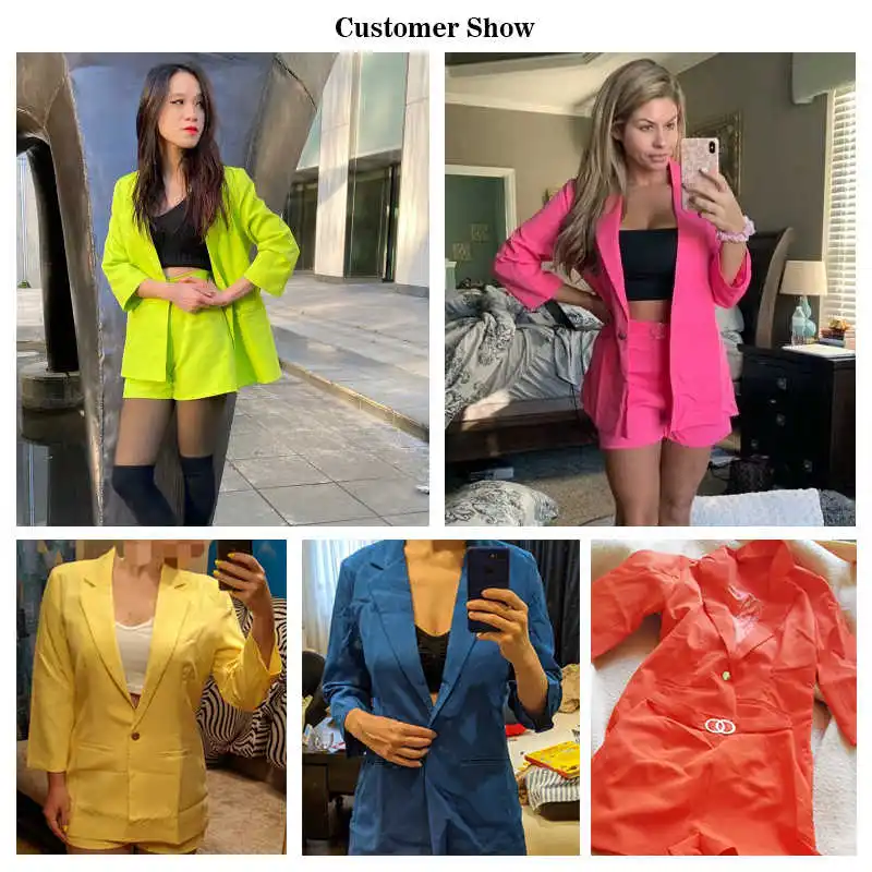Summer Work OL Two Piece Set Blazer Jacket And Shorts Sexy 2 Piece Set Women Belt 3/4 Sleeve Women Femal Set Outfits
Summer Work OL Two Piece Set Blazer Jacket And Shorts Sexy 2 Piece Set Women Belt 3/4 Sleeve Women Femal Set Outfits