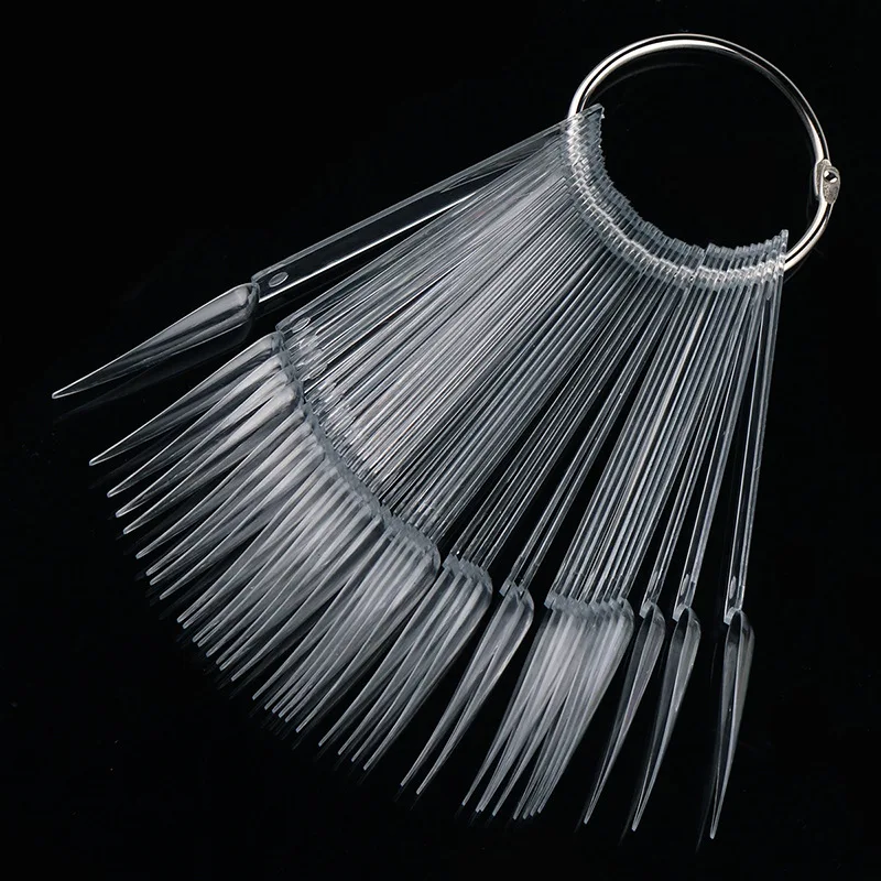 50 Tips Clear Nail Swatches Sticks Nail Art Practice Stiletto Nail Tips Display Polish Board, Display Sticks,Fan-shaped
50 Tips Clear Nail Swatches Sticks Nail Art Practice Stiletto Nail Tips Display Polish Board, Display Sticks,Fan-shaped