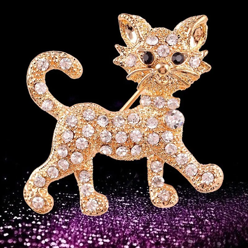 Cute cat brooch diamond men and women sweater cardigan shawl accessories corsage scarf pin
Cute cat brooch diamond men and women sweater cardigan shawl accessories corsage scarf pin