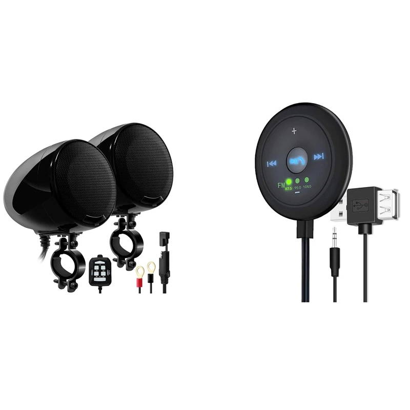 SPK400-D 2 Channel 4.5 Inches Motorcycle Bluetooth Speakers & Bluetooth Car Kit FM Tramsmitter Receiver 3.5mm
SPK400-D 2 Channel 4.5 Inches Motorcycle Bluetooth Speakers & Bluetooth Car Kit FM Tramsmitter Receiver 3.5mm