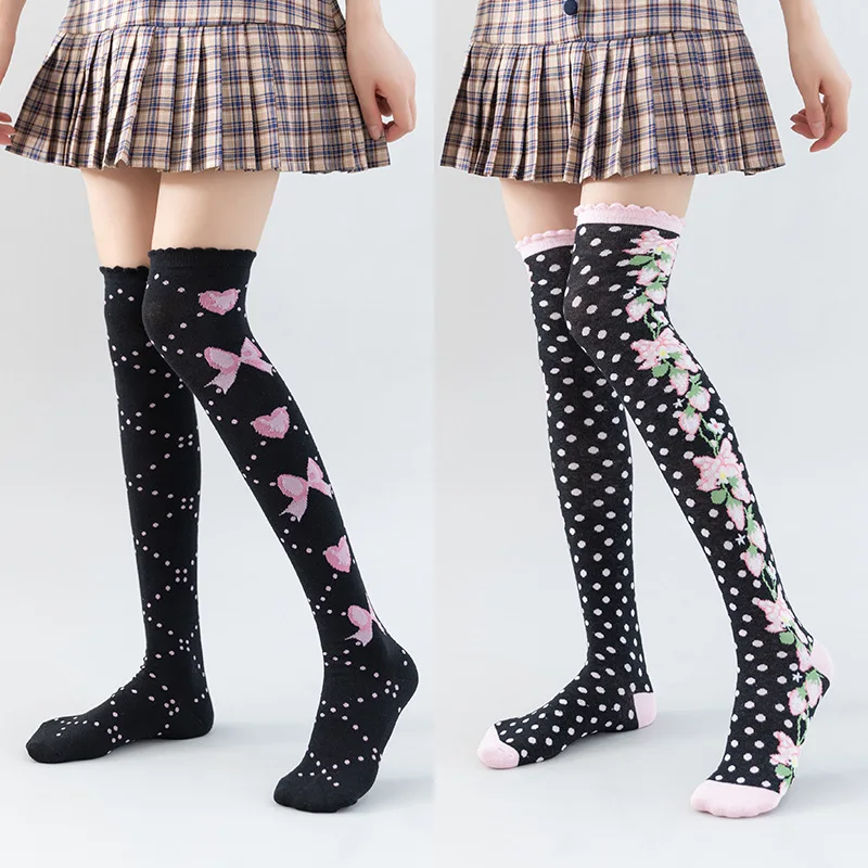 Lolita Japanese Girl Over The Knee Long Tube Thigh Socks Cotton Student Beautiful Leg Dance Socks Colorful Love Bow New Autumn
Lolita Japanese Girl Over The Knee Long Tube Thigh Socks Cotton Student Beautiful Leg Dance Socks Colorful Love Bow New Autumn