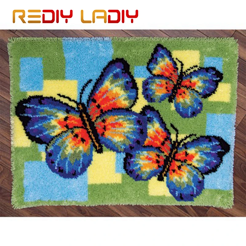 Latch Hook Rug Crocheting Cushion Mat Three Butterfly Tapestry Kits Acrylic Yarn Pre-Printed Canvas DIY Carpet Rug Arts & Crafts
Latch Hook Rug Crocheting Cushion Mat Three Butterfly Tapestry Kits Acrylic Yarn Pre-Printed Canvas DIY Carpet Rug Arts & Crafts
