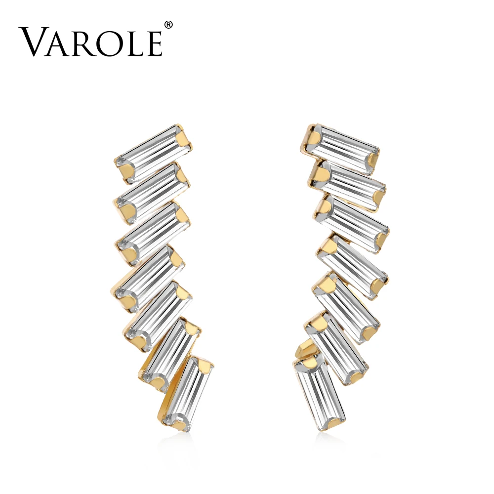 

VAROLE Shining Crystal Ear Cuff Clip Women's Drop Earrings Fashion Cubic Jewelry For Women Statement Jewelry For Gift