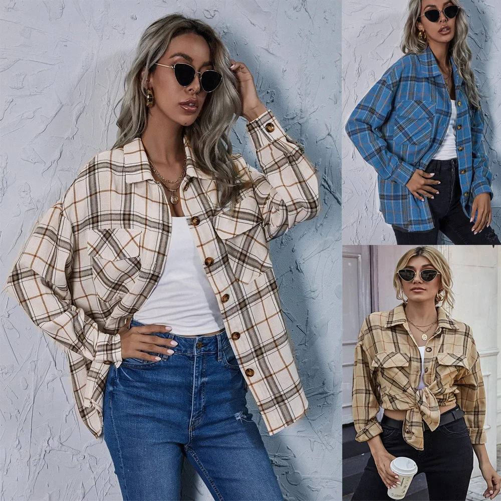 2021 New Autumn and Winter Street Design Loose Single-breasted Lapel Thickened Long-sleeved Plaid Shirt Jacket
2021 New Autumn and Winter Street Design Loose Single-breasted Lapel Thickened Long-sleeved Plaid Shirt Jacket