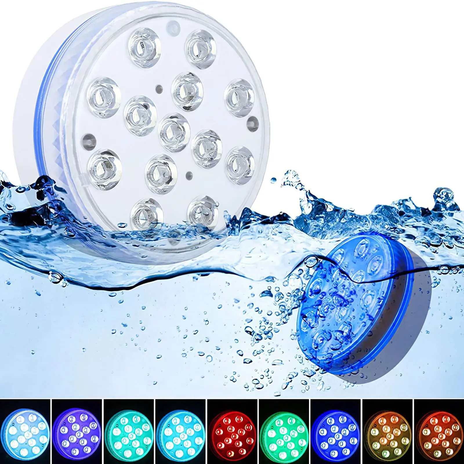 

2020 обновление 13 светодиодных RGB погружной свет IP68 светильник для бассейна подводный чай Ночник для пруда