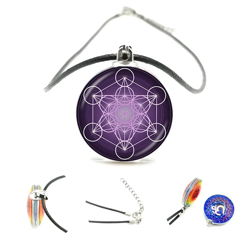 Magic Six-pointed Star Double-sided Pendant Necklace 25mm Glass Cabochon Black Leather Cord Necklace Men and Women Jewelry Gifts
Magic Six-pointed Star Double-sided Pendant Necklace 25mm Glass Cabochon Black Leather Cord Necklace Men and Women Jewelry Gifts