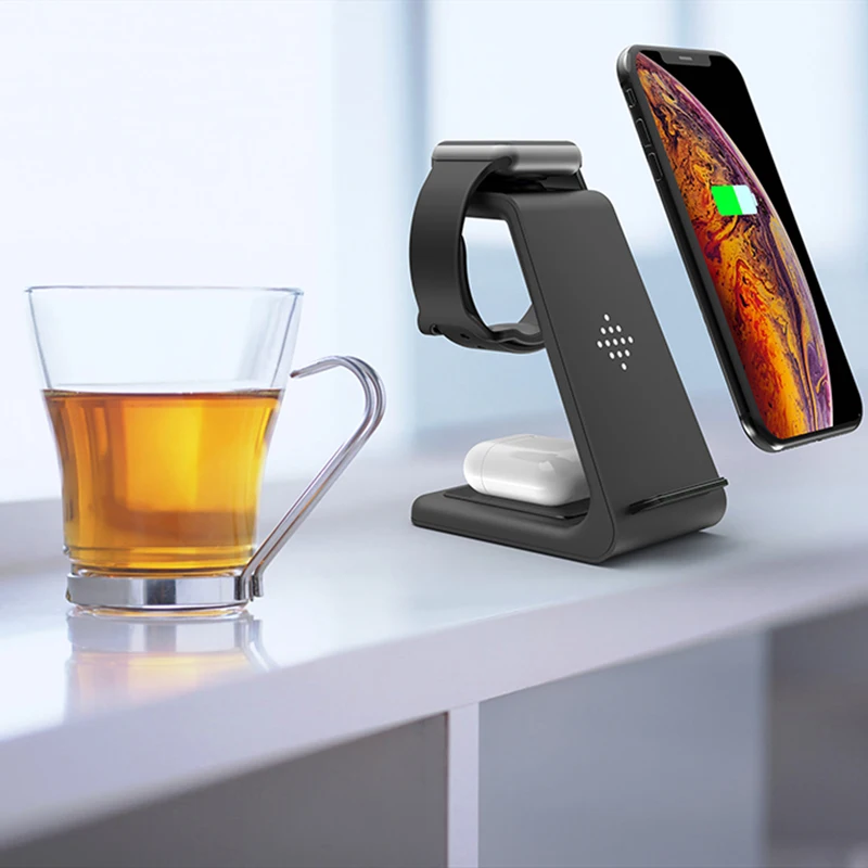 QI 10W Fast Charge 3 In 1 Wireless Charger For Iphone 11 Pro Charger Dock For Apple Watch 5 4 Airpods Pro Wireless Charge Stand
QI 10W Fast Charge 3 In 1 Wireless Charger For Iphone 11 Pro Charger Dock For Apple Watch 5 4 Airpods Pro Wireless Charge Stand