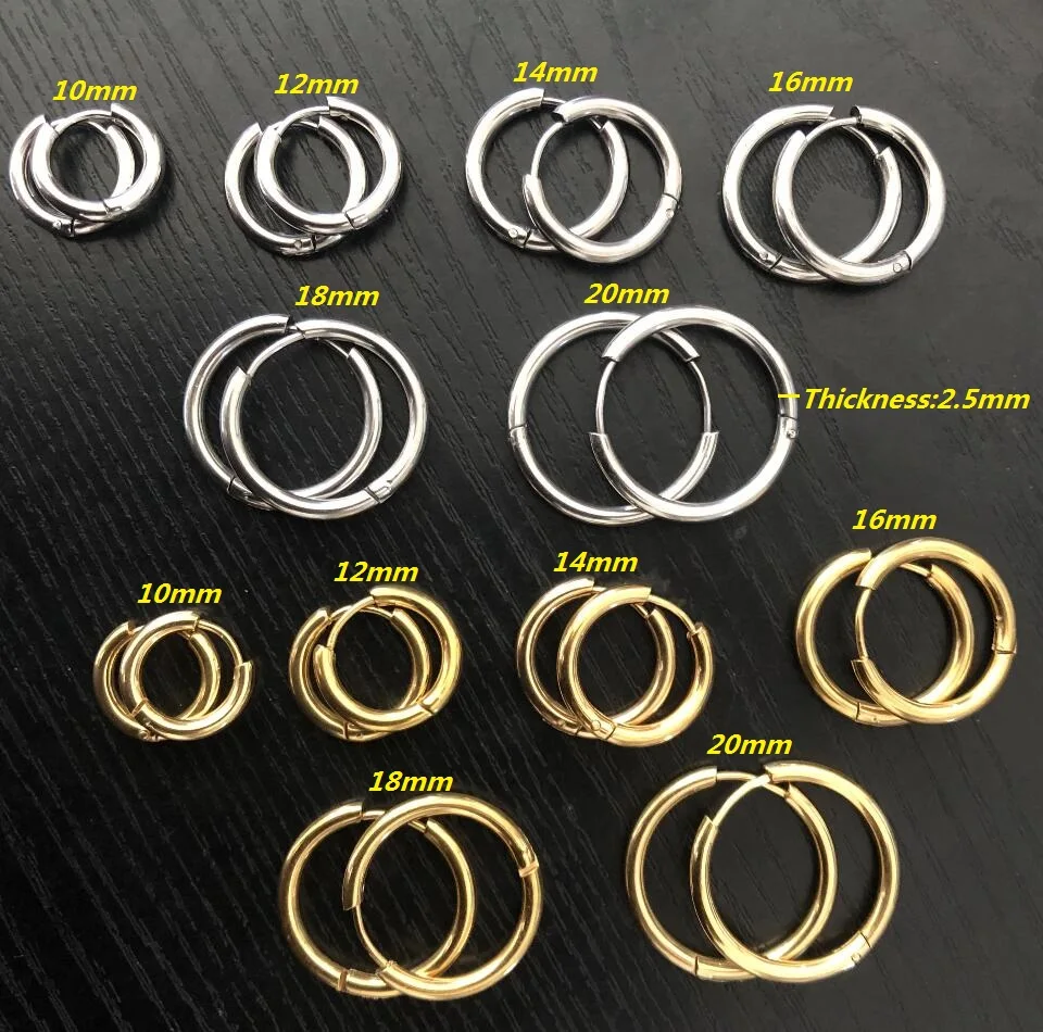 

10mm 12mm 14mm 16mm 20mm Simple Small Circle Earrings Ear Rings for Women Men Punk Korean GD Bangtan Boys Jewelry Earings Hoops