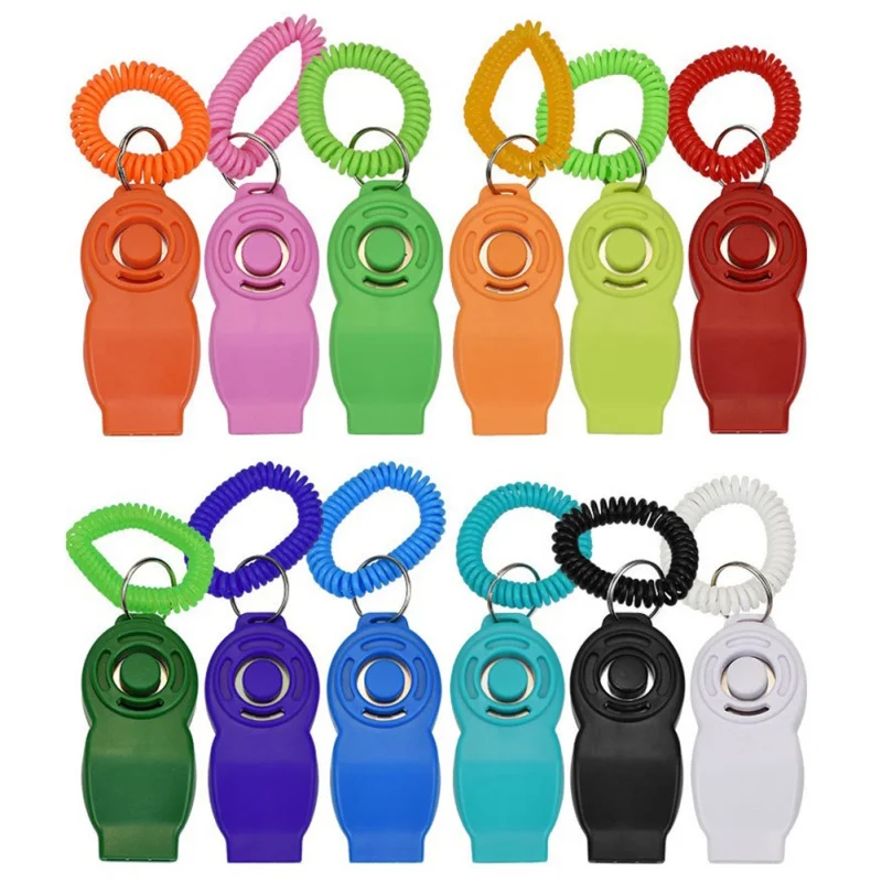 Pet Dog Clicker Training Whistle Answer Card Pet Dog Trainer Assistive Guide Accessories With Key Ring Dog Pet Teaching Supplies
Pet Dog Clicker Training Whistle Answer Card Pet Dog Trainer Assistive Guide Accessories With Key Ring Dog Pet Teaching Supplies