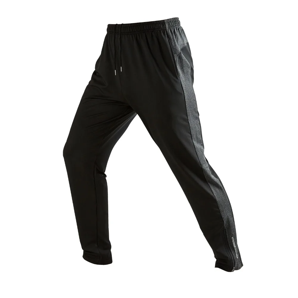 Men Sports Running Pants Pockets Athletic Soccer pant Training sport Legging jogging Gym Trousers Zipper Joggers | Спорт и